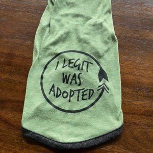 Long Dog Clothing Company "I legit was adopted" Hoodie Size S